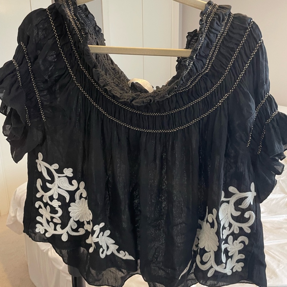 Piper by Townsen Off the Shoulder Short Flutter top